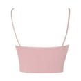 thumbnail image 5 of Honeeladyy Womens Lace Ribbed Knit Cami Crop Top Spaghetti Strap Sleeveless Slim Fit V Neck Tank Tops Pink S, 5 of 6
