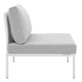 thumbnail image 3 of Modway Harmony Sunbrella® Outdoor Patio Aluminum Armless Chair in White Gray, 3 of 8