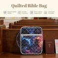 thumbnail image 7 of Xixirimido Bible Cover Case Large Quilted Bible Carrying Case with Handles, Bible Study Supplies & Accessories Christian Gifts for Church, Blue Red Wolf Galaxy, 7 of 7