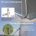 thumbnail image 3 of LZBEITEM 13x26 ft Heavy-Duty Modular Carport with 5-Zone Divider, Galvanized Steel Frame Portable Outdoor Garage PE Waterproof Cover, Roll-up Sidewall，Ventilated Windows, UV Snow Wind Proof, 3 of 16