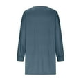 thumbnail image 5 of BLCHUNen Long Sleeve Shirts for Women Loose Pullover Crew Neck Breathable Trendy Tops Home Sleep Pajamas Fall Blouses with Pockets, 5 of 6