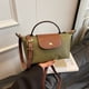 thumbnail image 2 of Bolso de hombro tipo bandolera ligero de verano 2025, bolso de mujer a la moda, lona a cuadros, bolso de bola de masa personalizado y versátil, 2 of 5