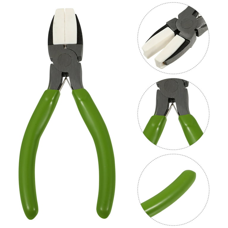 2pcs Jewelry Tools Double Nylon Jaw Pliers Flat Nose Pliers For