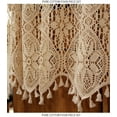 thumbnail image 3 of YGUII Rustic Crochet Curtain Valance for Living Room Vintage Lace Curtains Kitchen Window Boho Tiers Cafe Rod Pocket, 3 of 5