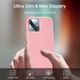 thumbnail image 5 of [5 in 1 for iPhone 12/iPhone 12 Pro Case, with 2 Pack Screen Protector + 2 Pack Camera Lens Protector, Liquid Silicone Slim Shockproof Protective Phone Case [Microfiber Lining] (Pink)…, 5 of 14