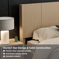 thumbnail image 5 of Noble House 64.4" Wood Headboard Only, Queen Size, Modern Farmhouse, Wall Mounted Fluted Panel, Oak, 5 of 9