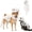 White, variant on Dinosaur Skeleton Glow in Dark Dog and Cat Costume,Pet Dinosaur Costume,Plush Halloween Pet Hood Outfit (Black and White with Glow in The Dark Green, Medium)