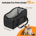 thumbnail image 3 of Pet Booster Seat for Cars, Portable Dog Car Seat with Harness, Sturdy Travel Vehicle Pet Bed for Small Dogs, Easy to Clean, 3 of 9
