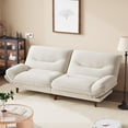 thumbnail image 6 of Furmax Futon with Five Angles Adjustable Armrests and Adjustable Backrest Futon Sofa Couch for Small Spaces Living Room Office,Beige, 6 of 7