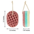 thumbnail image 4 of 5 Pieces Soft Bath Sponge Gentle Soothing Body Sponge Natural Fiber Exfoliating Shower Sponge for Women Men Kids, Random Color, Oval Shape, 4 of 5