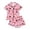 48Pink122, variant on XAOFW Halloween Girls Pajamas Sets Short Sleeve Lapel Cartoon Print Shirts And Shorts Two Piece Sleepwear Loungewear Sets Breathable Homewear 3-4 Years