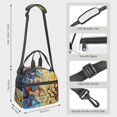 thumbnail image 2 of DouZhe Lunch Bags pour Femmes et Hommes, Abstract Modern Colorful Texture Imprime Réutilisable Portable Isolé Refroidisseur Imperméable à l'Eau Lunch Sac Fourre-Tout pour le Travail de Voyage École Pique-Nique, 2 of 6