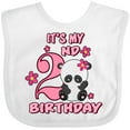 thumbnail image 3 of Inktastic It's My Second Birthday with Panda Bear Girls Baby Bib, 3 of 4