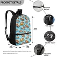 thumbnail image 5 of Uourmeti Cartoon Otter Water Play Pattern Smooth Zipper Backpack, 17 Inch Modern Design School Backpack Personalized School Bag for Travelers, 5 of 6