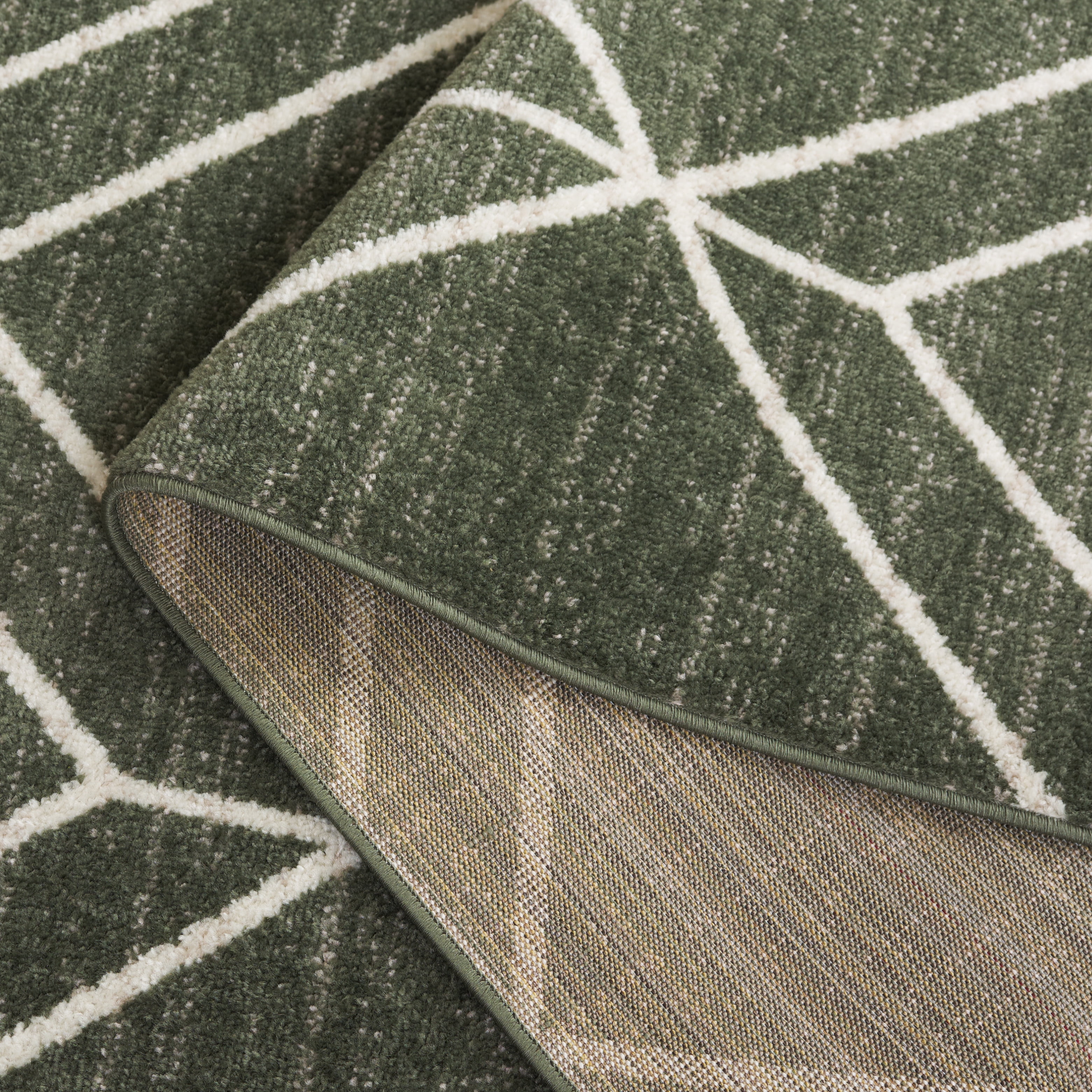 Safavieh Adirondack Caitriona Geometric Squares Area Rug, Dark Green/Ivory, 8' x 8' Square