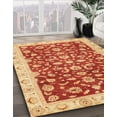 thumbnail image 2 of Ahgly Company Indoor Square Abstract Neon Red Oriental Area Rugs, 6' Square, 2 of 6
