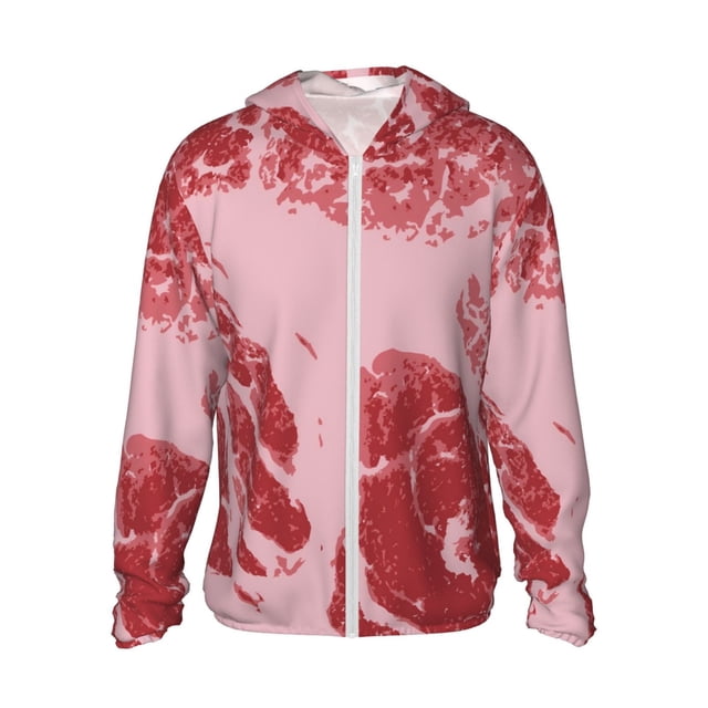 Vsdgher Sweat à Capuche Rayé pour Adultes, Protection Solaire, Manches Longues, Pêche, Course, Natation - Très Grand