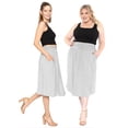 thumbnail image 2 of Stretch Is Comfort Women's Casual Ruched Below Knee Length Midi Skirt with Pockets | Adult Small- 3x, 2 of 5