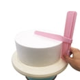 thumbnail image 3 of Cateissary Raspador de pastel de Fondant ajustable de plástico rosa, espátula para crema pastelera, bordes, herramienta para hornear más Type3 NO3, 3 of 6
