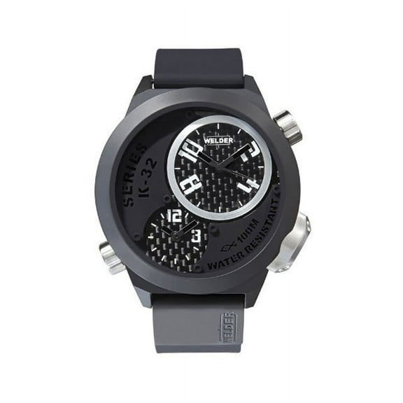 U-Boat K32 Triple Time Zone Black Ion-Plated Steel Mens Watch K32-9202