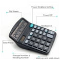 thumbnail image 3 of Desk Calculator For Office, Dual Power Large Display Basic Calculator Functions With Big Button And Financial Features For Home And Business Use (Black), 3 of 5