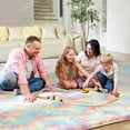 thumbnail image 4 of Ultra Soft Rug for Living Room, 5X8 Fluffy Shag Area Rug for Bedroom, Modern Shaggy Carpets Fuzzy Rug for Teens Dorm Nursery Home Decor Aesthetic, Upgrade Anti-Skid Durable, Rainbow, 4 of 18