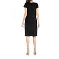thumbnail image 2 of 24/7 Comfort Apparel Women's Faux Wrapover Dress with Cap Sleeves, 2 of 4