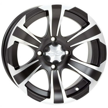 ITP SS312 Golf Cart Wheel Machined/Black 12x7 (4/4) (3.5 3.5) [12SS704]