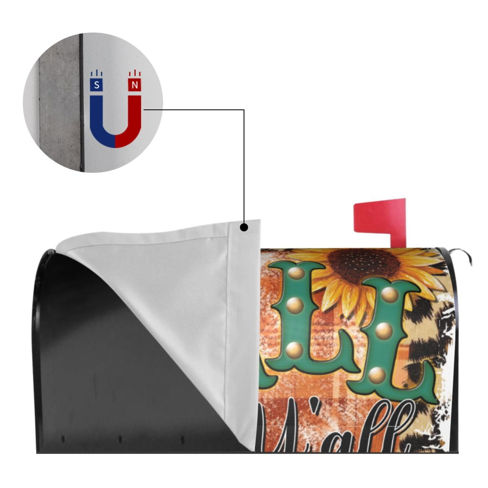 Kdxio Magnetic Mailbox Cover 21x18 in Mailbox Cover Outdoor Decoration Holiday Mailbox Covers for Home Garden Yard-21x18 in