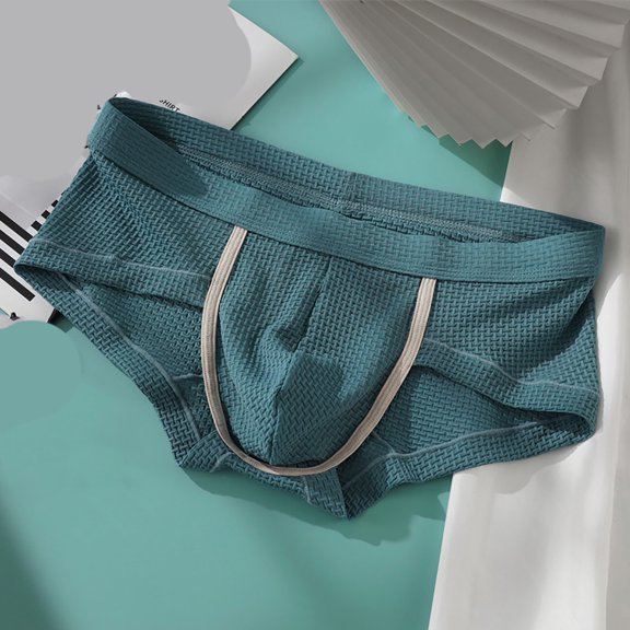 Men's Underwear Breathable Mesh Comfort Mid Rise Sporty Triangle Brief for Daily Wear Summer Lightweight and, XXXL, Blue
