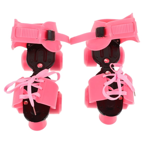 Patins à Roulettes Ajustables pour Enfants Patins Amusants pour Débutants Patins à Glace Espadrilles à Roulettes pour Enfants pour Garçons et Filles Activités de Plein Air