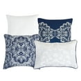 thumbnail image 3 of 7-Pieces Blue and White Paisley Comforter Set King Size Estime Medallion Bedding, 3 of 7