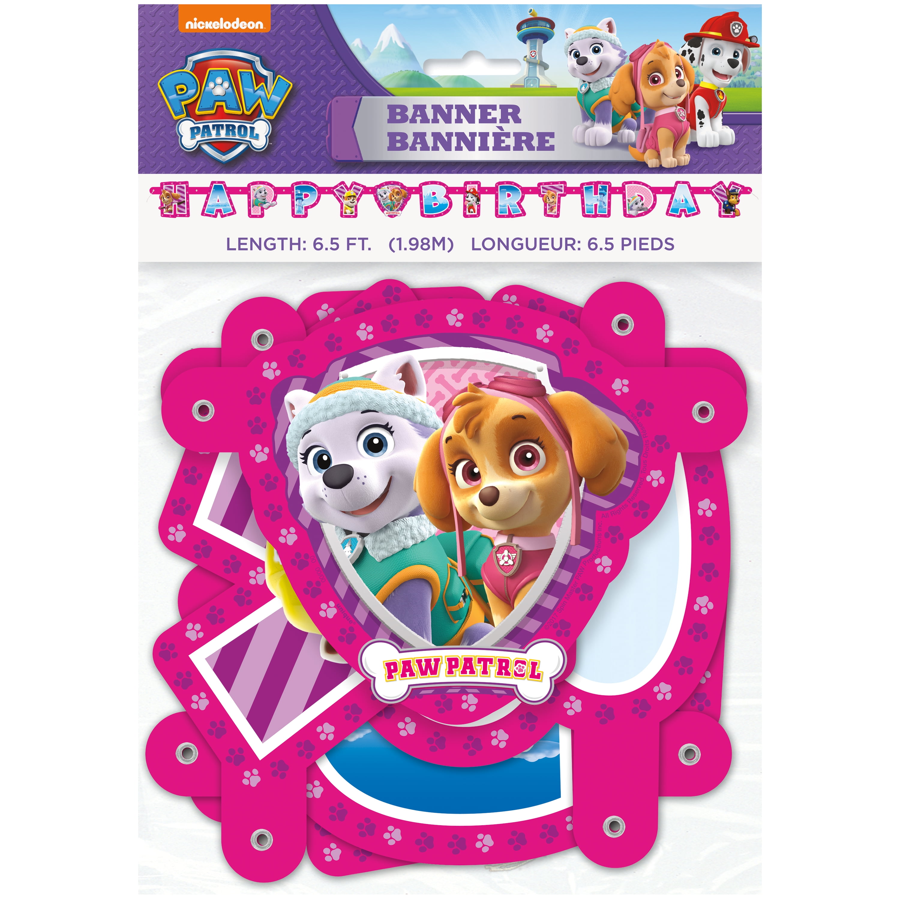 Paw Patrol Pink Girls Temporary Tattoos Birthday Party Favors Supplies ~ 2 Sheet 