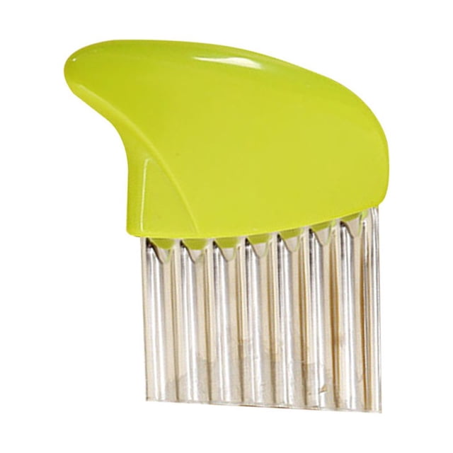 tredstone French Fries Cutter Vegetable Potato Chips Making Wavy Edged Fruit Slicer Kitchen Tool green 1Set