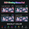 thumbnail image 5 of Blue Leaves and Pink Petals Wireless Charging RGB Gaming Mouse Pad Large Keyboard Mat Rubber Base 13 Light Modes, 5 of 6