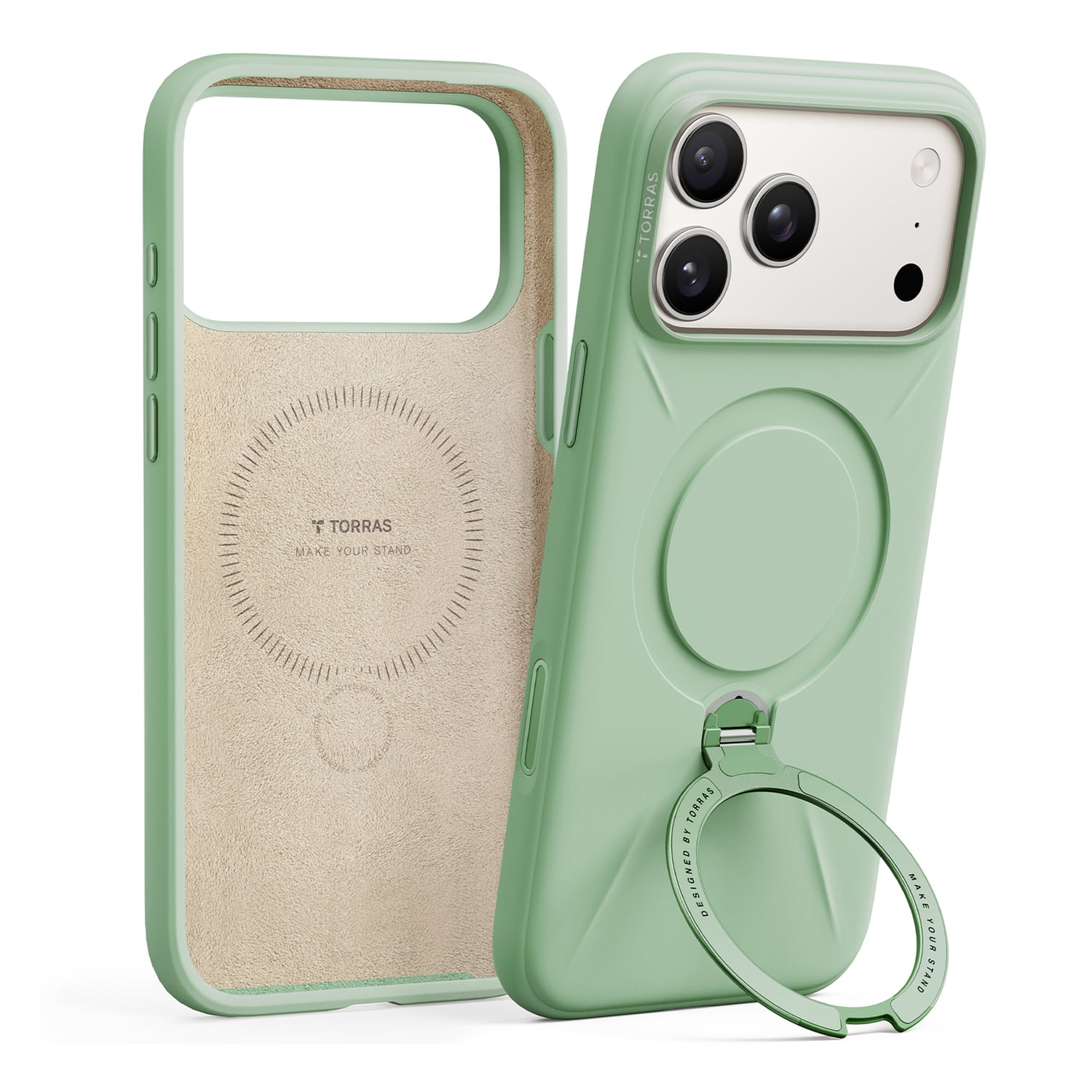 TORRAS Ostand Q3 Silicone Case, iPhone 17 Pro
