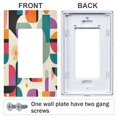 thumbnail image 3 of Yayeee Rocker Switch Wall Plate 2-Gang 4.7"x4.6" Home Decorative Outlet Cover, Beige Abstract, 3 of 6