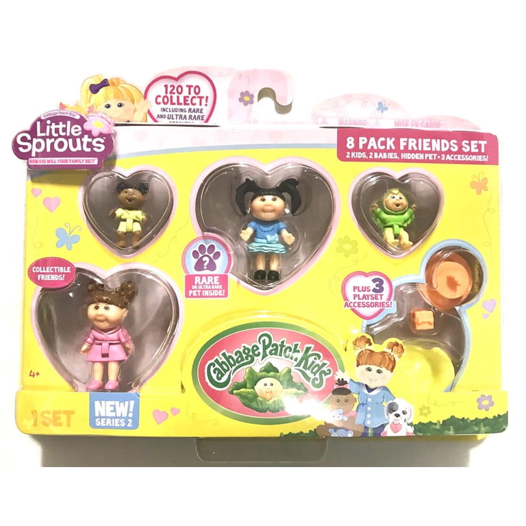 Cabbage Patch Kids ミニフィギュア セット17＋1スタンプ Cabbage Patch Kids, Collectible Toy, Little Sprouts 8PK Friends