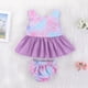 thumbnail image 2 of Ropa Para Bebé (Niño O Niña), Traje Para Niño Pequeño, Moda, Lindo Patrón De Sirena, Volantes Sin Espalda, Pantalones Cortos De Color Degradado, Traje Rosa Odeerbi LM103-8963, 2 of 9