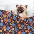 thumbnail image 3 of Yiaed Leaves Flower Print Dog Blankets-Cat Blanket Washable for Couch Protection,Puppy Blanket, Soft Plush Reversible Throw Furniture Protector-, 3 of 8