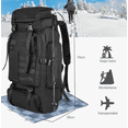 thumbnail image 3 of Mochila Xtellar De Senderismo Mochila Cámping Impermeable  Color Negro, 3 of 3