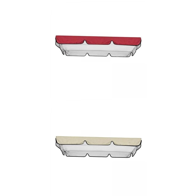 Toldo Exterior Jardín Sillón Columpio Cubierta Rojo 195x125x15cm Toldo Abatible Para Jardín Sunnimix