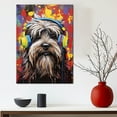 thumbnail image 3 of Briard Wall Art - Funny Dog Canvas Canvas for Kids' Room 11x17inch - Colorful Puppy with Earphone Pictures Framed Ready to Hang, 3 of 4