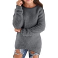 thumbnail image 1 of Manteaux pour Filles Manches Longues Mode Décontractée Automne Chandail en Molleton Uni Col Rond pour Garçons et Filles - Parfait pour Décontracté, Usage Quotidien et Occasions Spéciales, 1 of 5