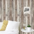 thumbnail image 2 of 1pc Natural Wood Grey Wood Contact Paper Peel And Stick Wallpaper, Self Adhesive Removable Vintage Faux Wood Wall Paper Plank Shelf, Home Decoration Kitchen Counter Cover Use, 2 of 4