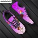 thumbnail image 1 of Doginthehole - Zapatos planos para mujer, color gris y negro, con estampado de dientes, bonitos, para primavera, ligeros, transpirables y con cordones, 1 of 6