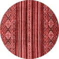 thumbnail image 1 of Ahgly Company Indoor Round Abstract Red Modern Area Rugs, 4' Round, 1 of 4