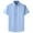 Light Blue, variant on Iugvhana Business Dress Shirts for Men Big and Tall Loose Casual Solid Regular-Fit Button Down Short Sleeve Shirt Summer Office Tops White#1 XXXL