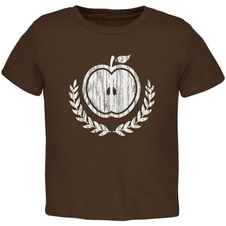 

Baby Shower Theme Apple of My Eye Rustic Brown Toddler T-Shirt - 3T