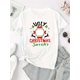 thumbnail image 2 of Camisetas con estampado para mujer, camisetas de manga corta de verano 2025, blusas casuales con cuello redondo para adolescentesCreative Reindeer Mirror Printed T-Shirt for Women, Casual and Trend, 2 of 6
